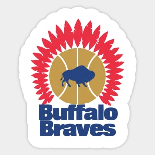 Retro Buffalo Braves Basketball 1970 Sticker